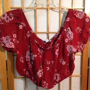 American Eagle Floral Crop Top